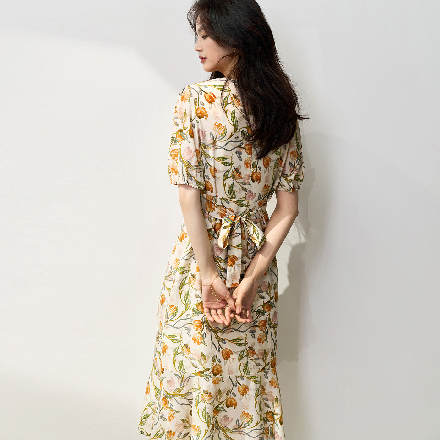 Tulip Blooms Mermaid Hem Dress