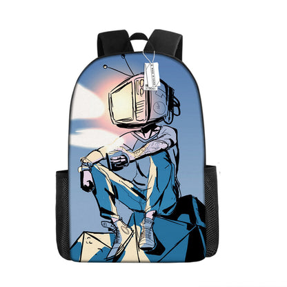 Skibidi Toilet Titan ClockMan TV Man Children's Backpack