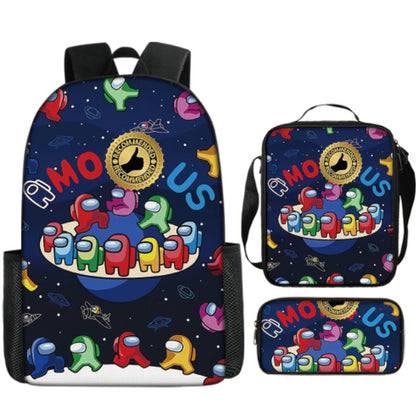 Among Us Children's Backpack Three-Piece Set