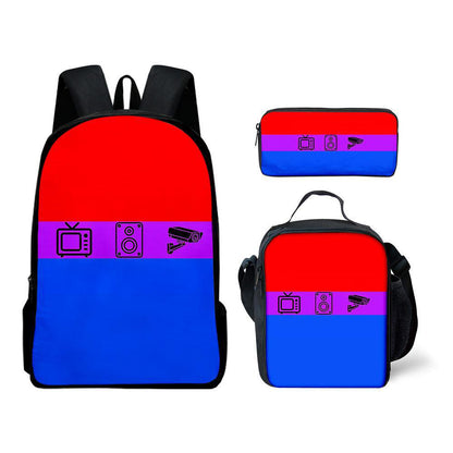 Skibidi Toilet Children's Backpack Three-Piece Set