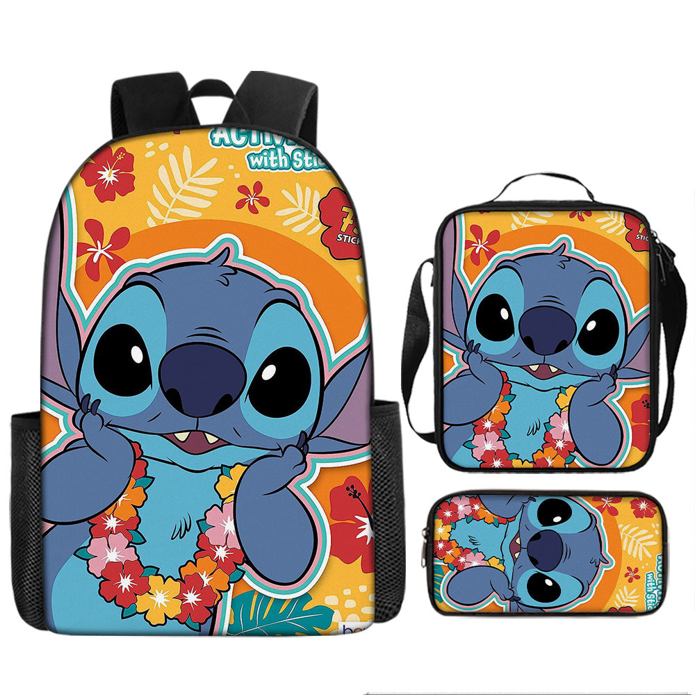 Stitch Children's Backpack Three-Piece Set