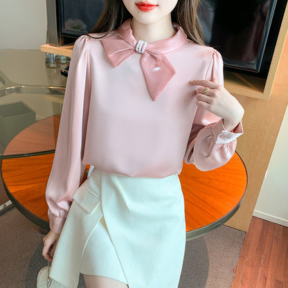 Women's French Style Long-Sleeve Blouse