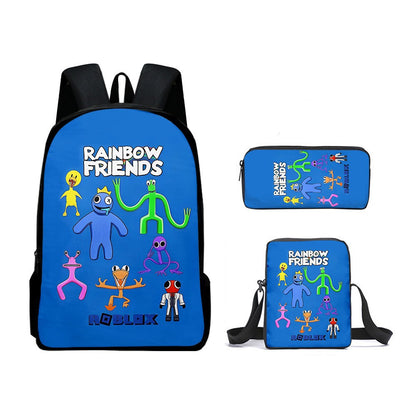 Rainbow Friends Children's Backpack Three-Piece Set