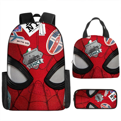 Spider Man Children's Backpack Three-Piece Set