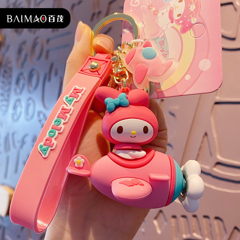 Sanrio Camera Keychain Exquisite Melody Big Ear Dog Keychain Kulomi Backpack Pendant