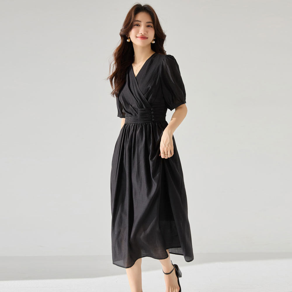 Heritage Soft Tencel Cinched Waist Dress