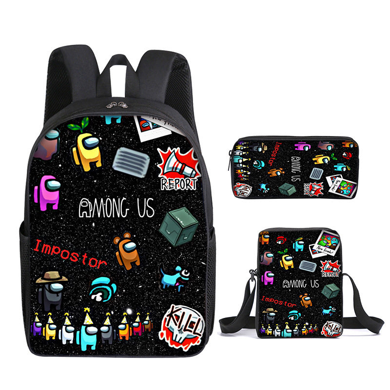 Among Us Children's Backpack Three-Piece Set