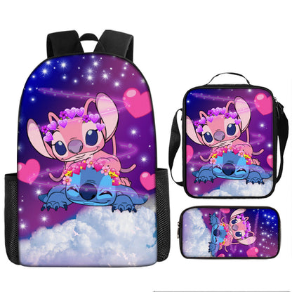 Stitch Children's Backpack Three-Piece Set