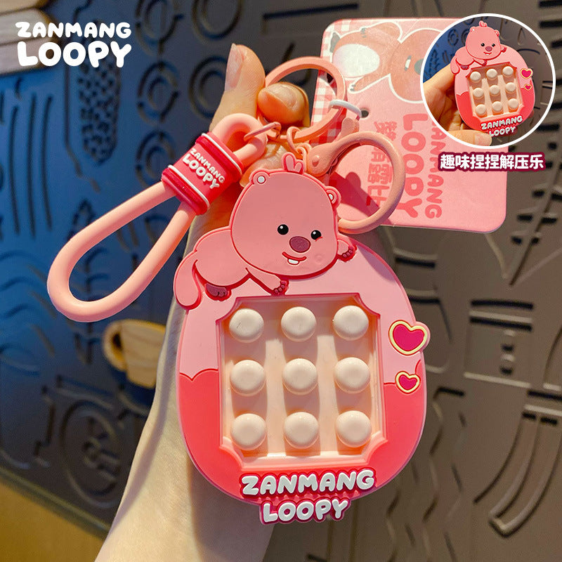 Zanmeng Lubi Fun Function Keychain Cute Loopy Relieve Stress Toy Fashion Backpack Pendant