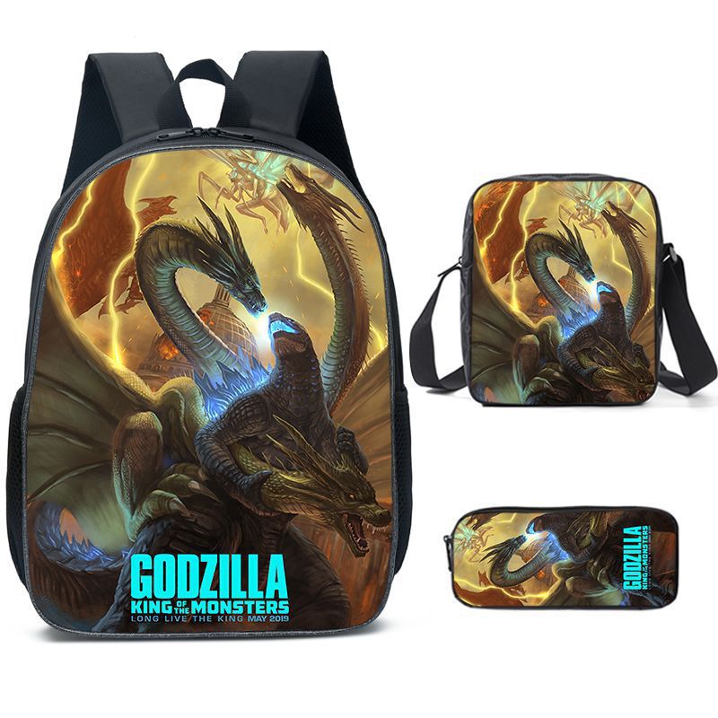 Godzilla Children's Backpack Three-Piece Set