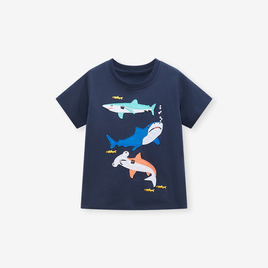 Boys' Cartoon Sharks T-shirt
