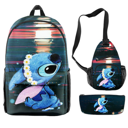 Stitch Children's Backpack Three-Piece Set