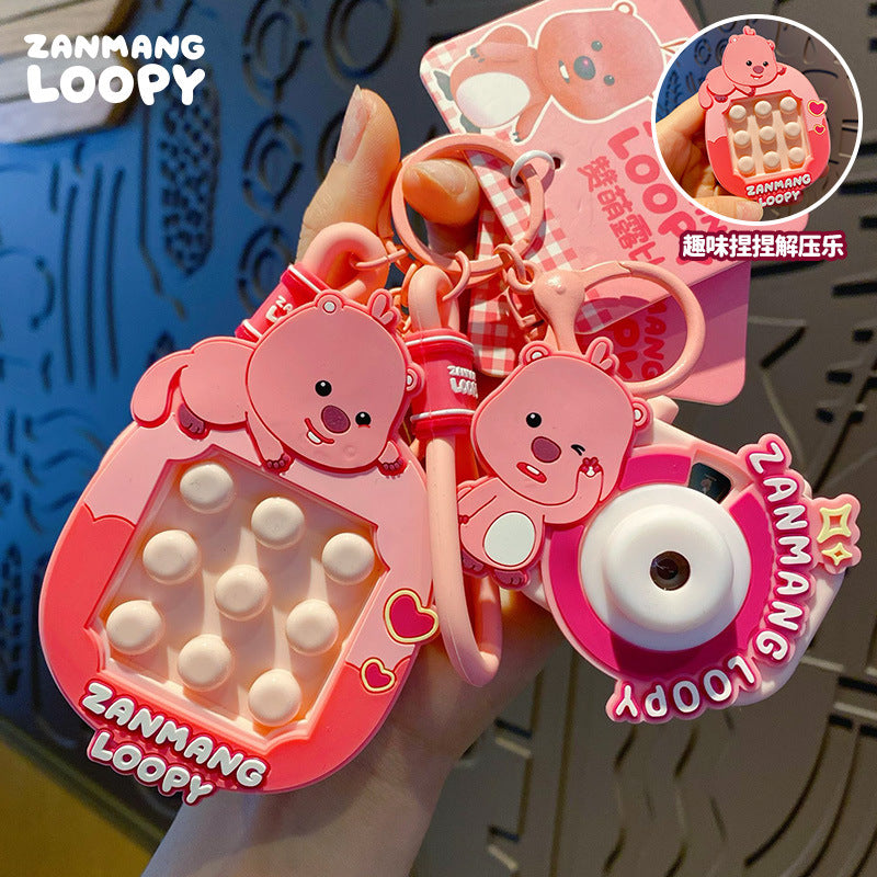 Zanmeng Lubi Fun Function Keychain Cute Loopy Relieve Stress Toy Fashion Backpack Pendant