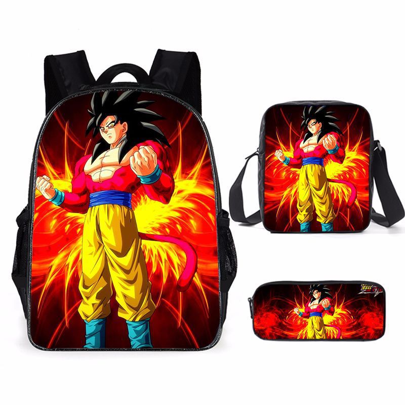 Dragon Ball Children's Backpack Three-Piece Set Anime-themed