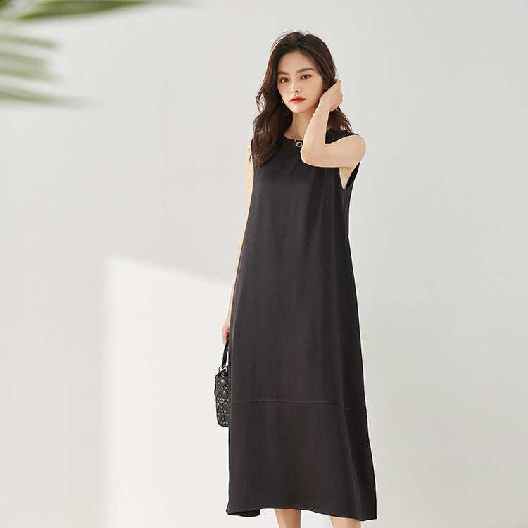 Versatile Sleeveless Layering Round-Neck Maxi Dress