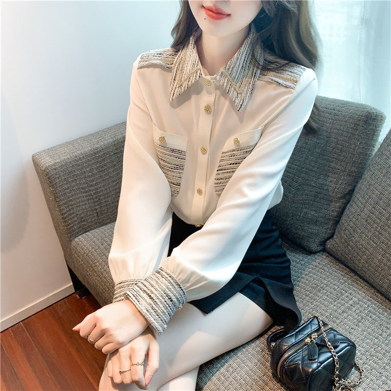 Women's French Style Chiffon Blouse