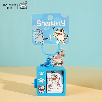 Small Shark Cat Doll Injection Molding Doll Keychain Puzzle Cube Female Cute Exquisite Backpack Keychain Ring Decoration