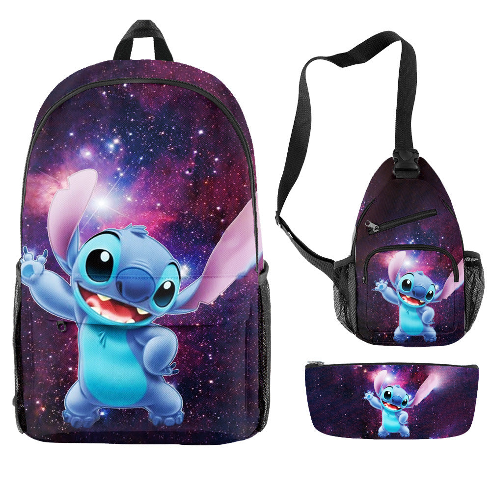 Stitch Children's Backpack Three-Piece Set