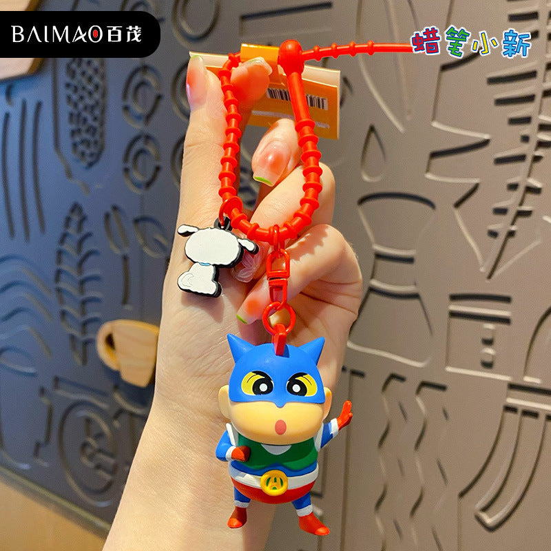 Cross dressing Crayon Shin chan Keychain Female Cute Fashion Couple Accessories Cute Keychain Backpack Pendant