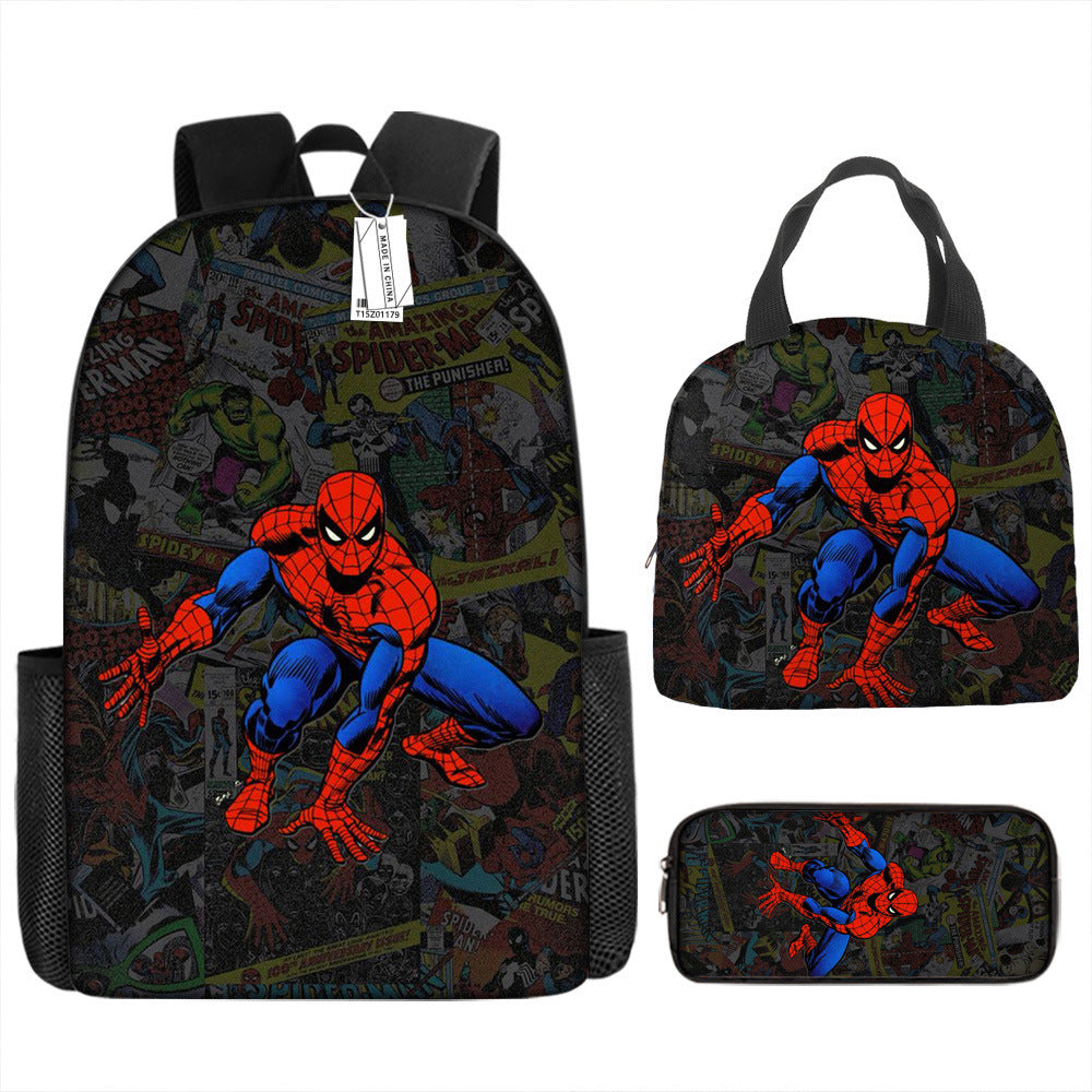 Spider Man Children's Backpack Three-Piece Set