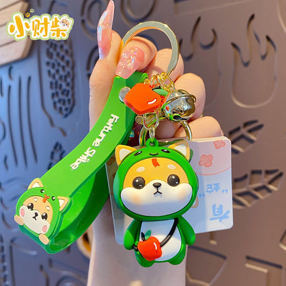 Cartoon Chinese Zodiac Rabbit Keychain Female Cute Exquisite Shiba Inu Doll Keychain Bag Pendant Gift