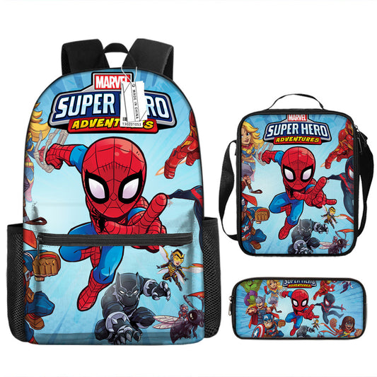 Spider-man Children's Backpack Three-Piece Set