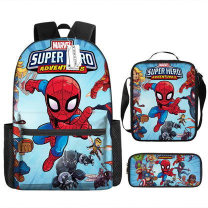 Spider Man Children's Backpack Three-Piece Set