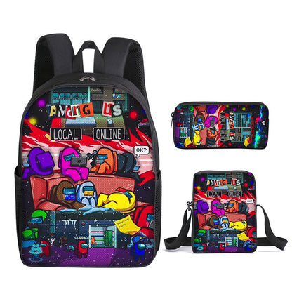 Among Us Children's Backpack Three-Piece Set