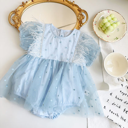 Baby Girl Tulle Onesie Dress