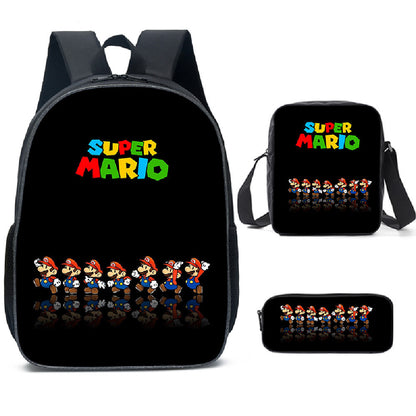 Super Mario Children's Backpack Three-Piece Set