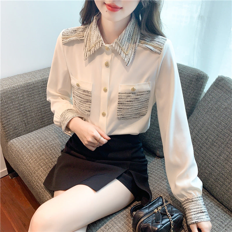 Women's French Style Chiffon Blouse