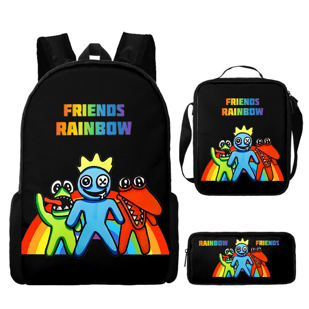 Rainbow Friends Children's Backpack Three-Piece Set