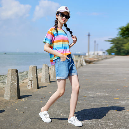 Girls' Casual T-shirt and Shorts Two Pieces Set