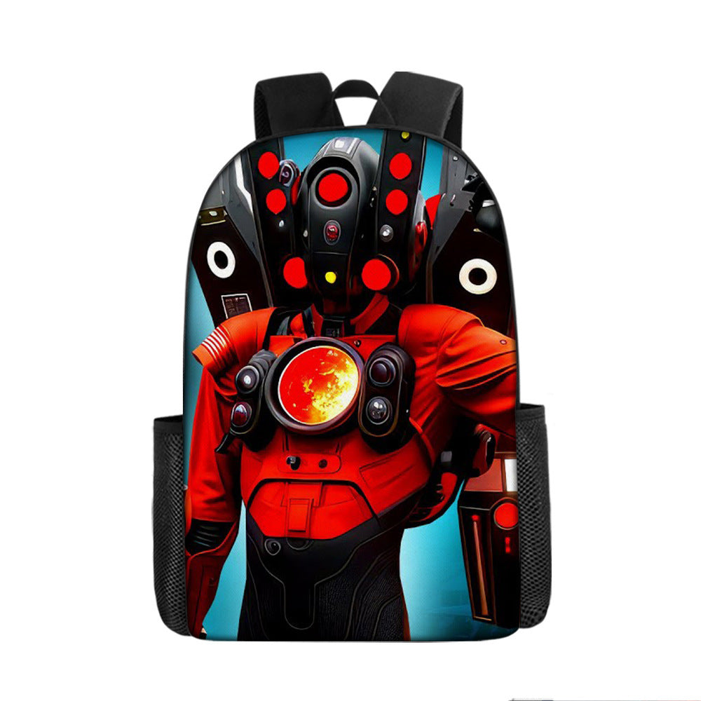 Skibidi Toilet Titan ClockMan TV Man Children's Backpack