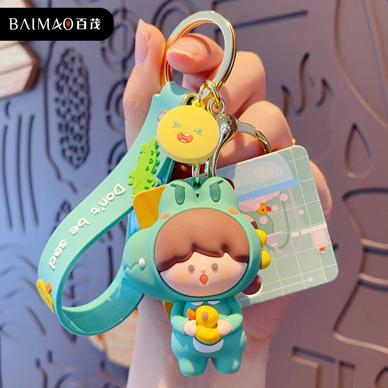 Cartoon ball, non anxious keychain, fashionable and exquisite couple keychain, backpack pendant