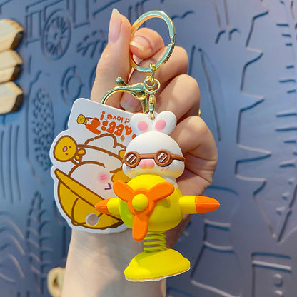 Cartoon Power and Lala Shake Series Keychains for Men and Women, Car Keychains for Couples, Backpack Pendants