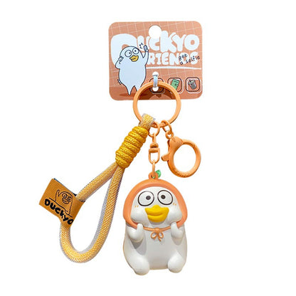 Xiao Liu Duck injection molded doll keychain pendant, exquisite Da Ji Duck student couple backpack keychain pendant