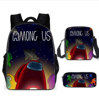 Among Us Children's Backpack Three-Piece Set