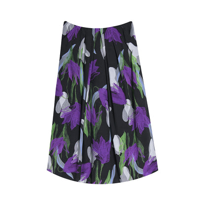 Tulip Bloom Slimming Midi Skirt