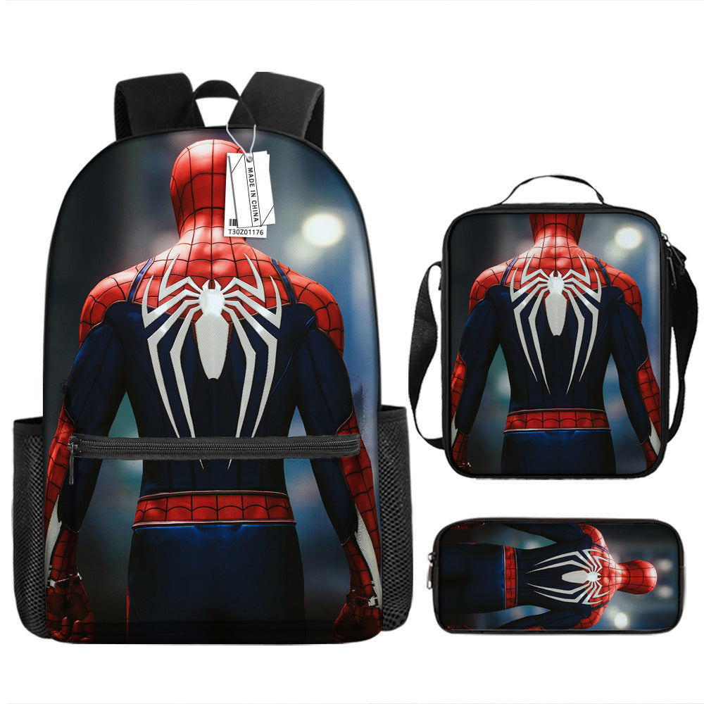 Spider Man Children's Backpack Three-Piece Set