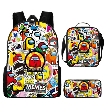 Among Us Children's Backpack Three-Piece Set