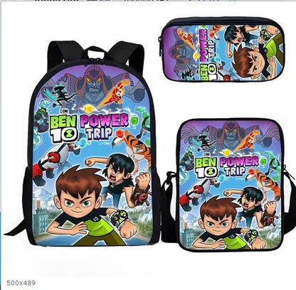 Ben 10 Children's Backpack Three-Piece Set