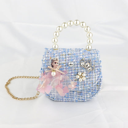 Princess Elsa Faux Pearl Mini Cross-Body Bag