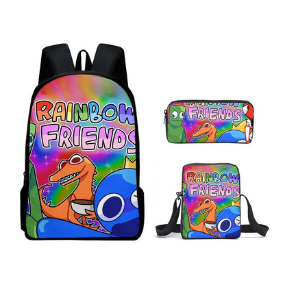 Rainbow Friends Children's Backpack Three-Piece Set