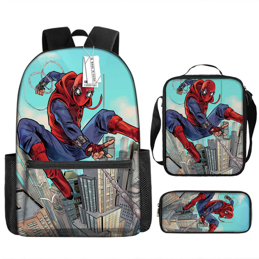 Spider Man Children's Backpack Three-Piece Set