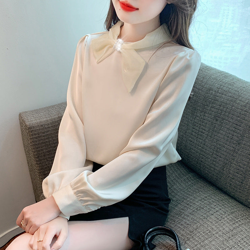 Women's French Style Long-Sleeve Blouse