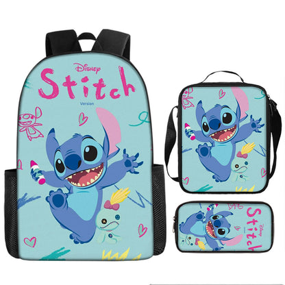 Stitch Children's Backpack Three-Piece Set