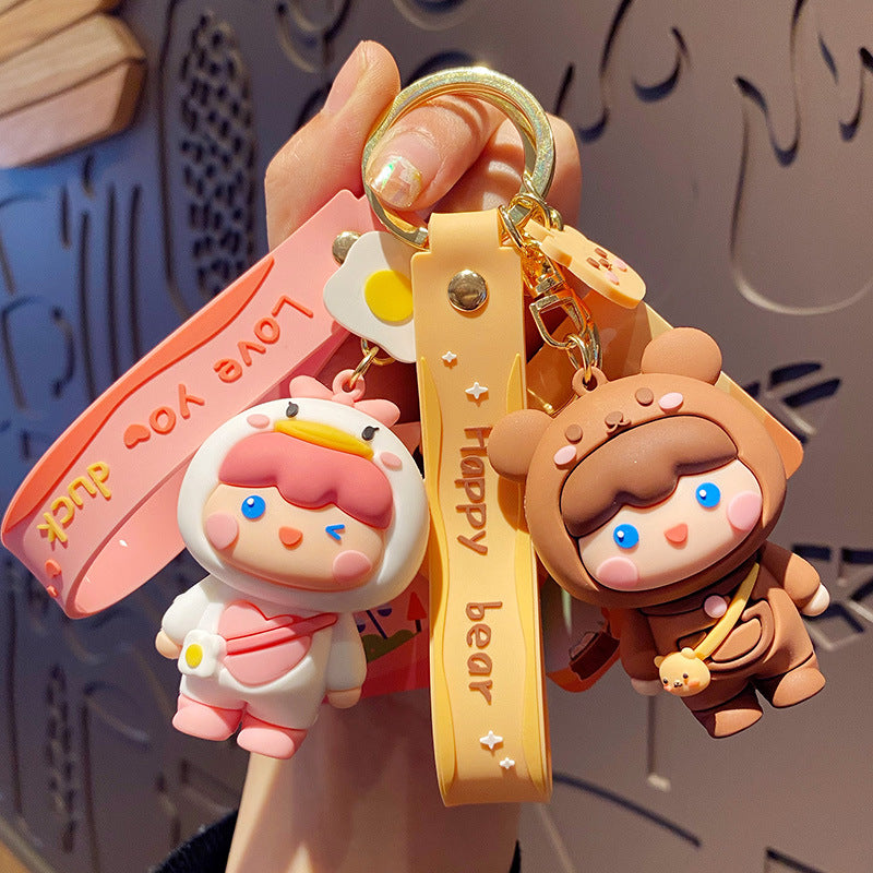 Cute Pet Forest Park Keychain Female Cute Fashion Exquisite Doll Couple Keychain Bag Pendant