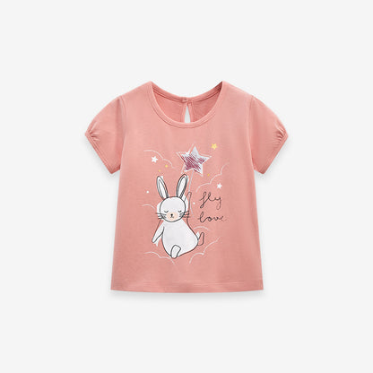 Girls' Cartoon Bunny T-shirt