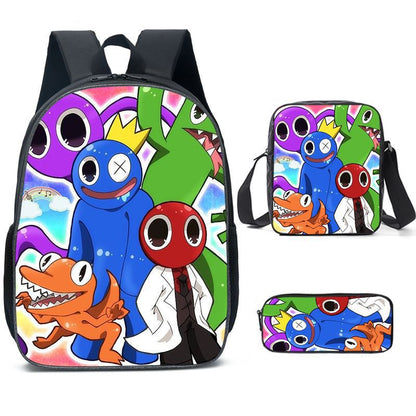 Rainbow Friends Children's Backpack Three-Piece Set